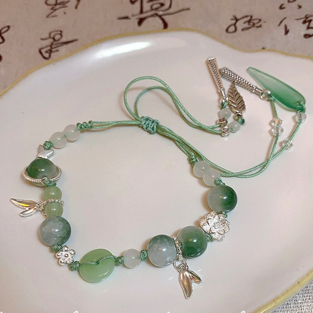 New Chinese Style glazed bracelet, Vintage Hanfu Accessories